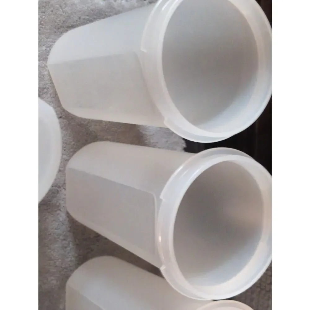 Lot 6 Cylinder Assorted Vintage Tupperware Tumblers 1606-1, 1641-20, 1900-3